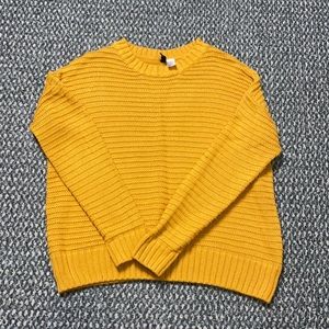 Yellow knit sweater